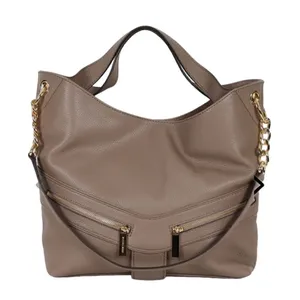 Michael Kors Jamesport Leather Hobo Large Shoulder Bag Taupe Tan Nude Gold thumbnail 1