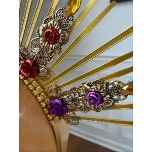 NIP New Goddess Crown Headband Sunburst Halo Day of the Dead Costume thumbnail 7