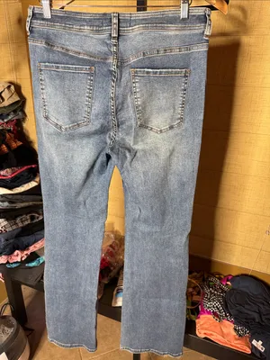 Free People We The Free High Rise Button Fly Bootcut Jeans Size 30 Blue thumbnail 5