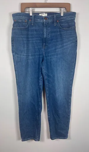 Madewell Classic Straight Jean Women 32 Blue Denim High Rise Minimalist thumbnail 1