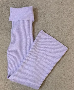 Aerie Women’s Large Lilac Ribbed Knit Pants Like New thumbnail 1