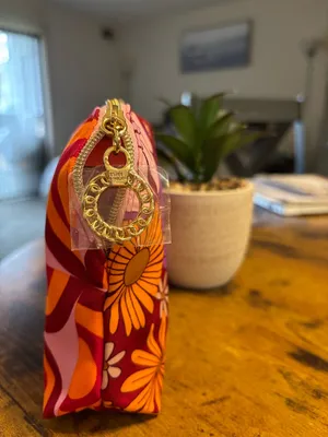 Estée Lauder Floral Cosmetic Pouch in Red, Pink & Purple thumbnail 2