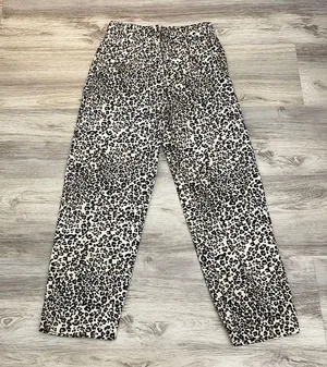 Urban Outfitters Leopard Print Elastic Waist Zip Front Straight Leg Pants XS thumbnail 3