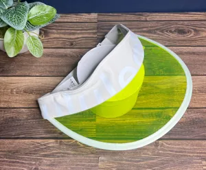 Lululemon Translucent Visor NWT Adjustable One Size (Green White) thumbnail 2
