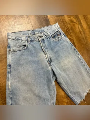 Vtg Y2K Harley-Davidson Baggy Cut Off Jorts Distressed Denim Jean Shorts Sz 31 thumbnail 6