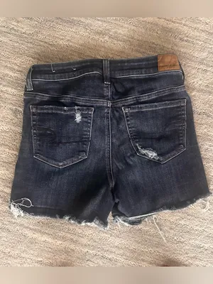 American Eagle Next Level Stretch Distressed Jean Shorts thumbnail 4