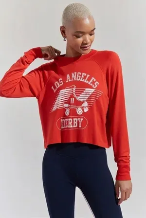 Splits59 Long Sleeve Crop Tee Women's US Size XS "Los Angeles Derby" thumbnail 1
