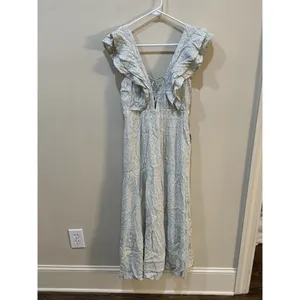 Lulus‎ Romance In Bloom Floral Ruffled Tiered Midi Dress Size Small Prairie thumbnail 2