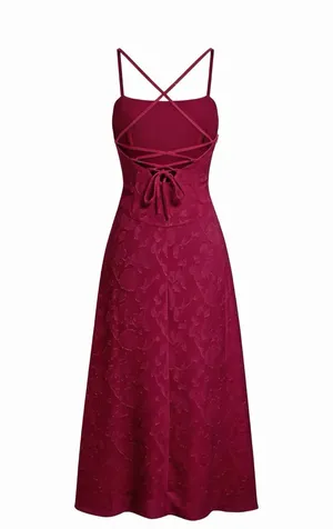 Cider Maxi Dress Wine Red thumbnail 2