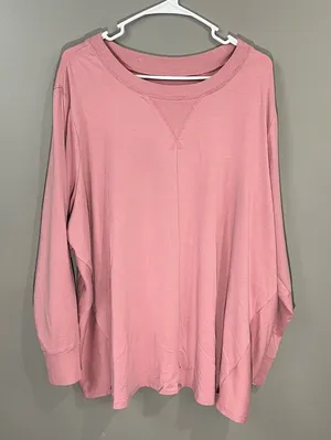 Anybody super soft cozy knit pink top plus size 3X thumbnail 1