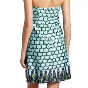 Lilly Pulitzer Bowen Cameo White‎ Macrame Me Print Strapless Dress Size 8 thumbnail 2