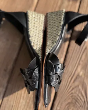 Vince Camuto Black Braided Square Toe Heels Ankle Strap Sandals thumbnail 1