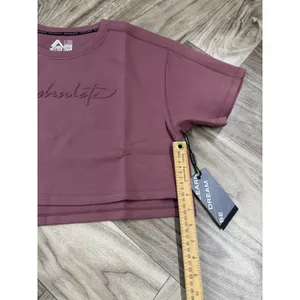 Alphalete Woman’s ELMTS Short SLEEVE Crop Size Medium, Mauve thumbnail 6