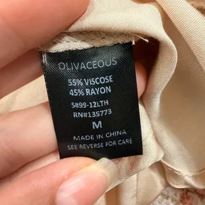 Olivaceous Cowl Neck Cami Top Champagne Beige Satin Viscose Rayon Medium NEW thumbnail 7