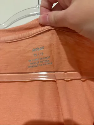 Aerie Oversized Short Sleeve Long Line Tunic Pocket Tee orange XS thumbnail 4