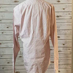 J Brand classic red/white striped long sleeve button-down shirt Size XL thumbnail 6
