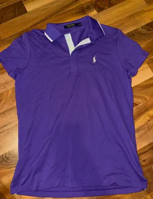 Polo Golf Ralph Lauren Polo Shirt Womens M Purple Short Sleeve Pony Sport luxury thumbnail 1