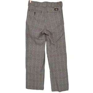 Dickies Womens Brown Glen Plaid Wide Leg Trouser Pants Size 0R Preppy Grunge thumbnail 6