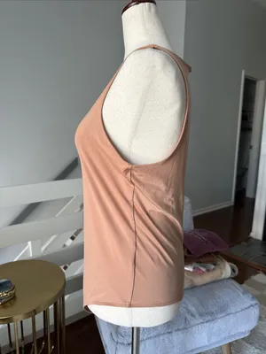 Express Sleeveless bodysuit Top - Peachy Nude thumbnail 2