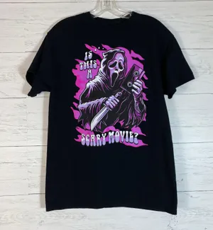 Ghost Face Scary Movie cotton T Shirt size M thumbnail 1
