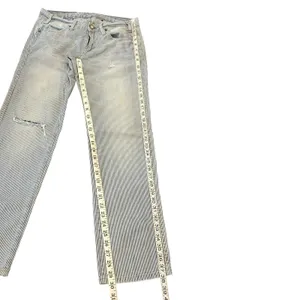 American Eagle Hickory Stripe Jeans Distressed Workwear Railroad Americana Y2K thumbnail 7