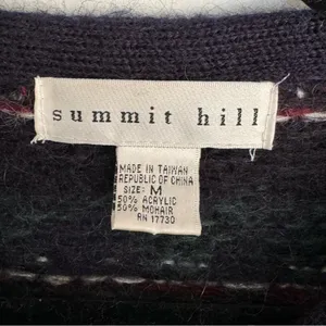 Summit Hill Womens Mohair Blend Button Front Cardigan Sweater Chunky Buttons M Blue Size M thumbnail 5