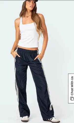 Edikted navy bow track pants thumbnail 1