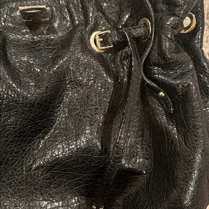 JIMMY CHOO BLACK SOFT LEATHER Luxury Old Money HANDBAG thumbnail 7