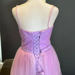 Women’s Tea Length Purple Prom Party Dress CorsetBack Sweetheart Neckline Size 4 thumbnail 7