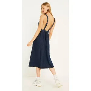 Urban Outfitters Danny‎ Midi Dress Women's Small Denim Button Down Casual thumbnail 2