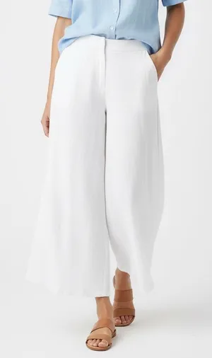 SOLAI Women’s Effortless Flowy Linen Boho Breezy Palazzo Pants thumbnail 1