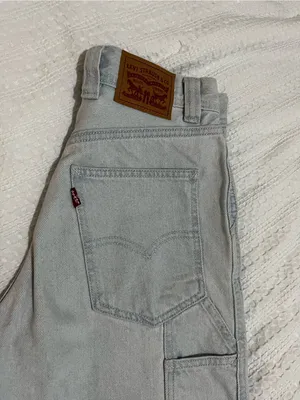 Levi's Women's Wide-Leg Carpenter Jeans Sz 25x31 Light Wash thumbnail 9