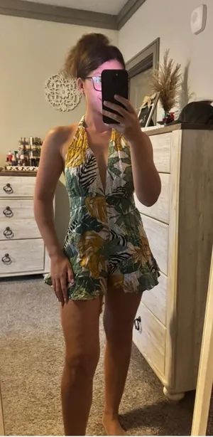 American Threads Romper Floral thumbnail 1