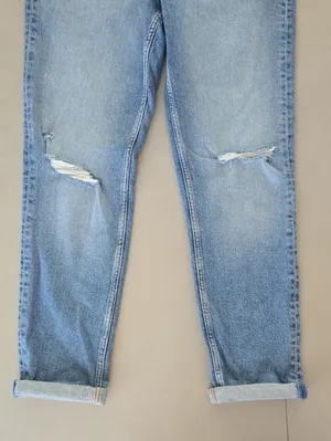 Zara Light Blue Distressed Boyfriend Jeans Size 4 thumbnail 3