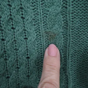Momo Wonder Rocket Green Cable Knit Button Front Cardigan Sweater Bobble Detail thumbnail 4