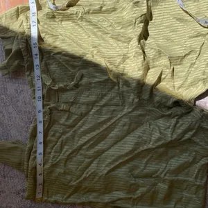 Source Unknown Vintage Pajama Set Olive Green Women Size XL Satin Like Lounge Set Winter thumbnail 5