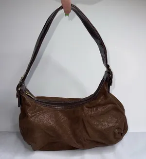 Brown glitter shoulder bag purse thumbnail 2