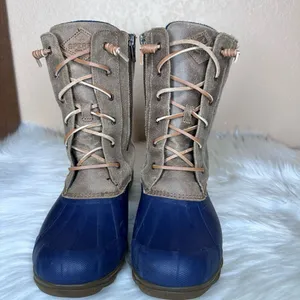 SPERRY TOP SIDER SYREN MISTY Women's Waterproof Duck Fleece Lined Boots Size 8 thumbnail 2