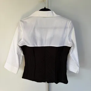Y2K Office Siren Blouse Business Casual Corporate Goth Textured Corpcore Small thumbnail 3