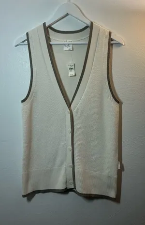 Offline By Aerie Tennis Sweater Vest Cardigan Size XS thumbnail 1