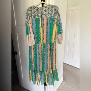 Ro’s Garden‎ Igor Blue Floral and Striped Maxi Dress thumbnail 7