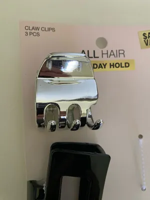 2 Scunci Claw Hair Clips Silver thumbnail 3