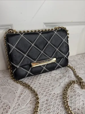 Kate Spade New York white stick embroidery black crossbody bag thumbnail 3