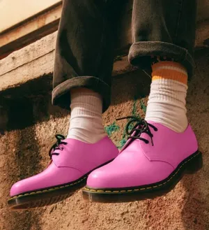 DR MARTENS 1461 pink leather lace up oxfords shoes women’s 7 new thumbnail 1