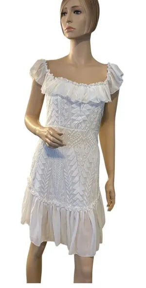 NWT Amelia BETTY DRESS Color White Sz‎ M thumbnail 1