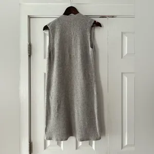 Adrienne Vittadini Light Gray Open Front Cashmere Cardigan‎ Size Small EUC thumbnail 2