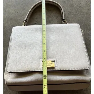 Kate Spade New York MAGNOLIA PARK LARGE LAUREL Tote Leather Bag Purse Cream thumbnail 4