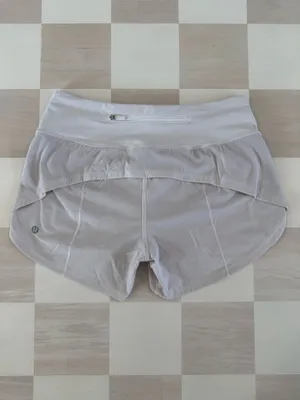 lululemon speed up short white 4” long updated fit 4 W7AVLT thumbnail 2