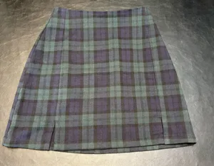 Brandy Melville Blue and Green Plaid Mini Skirt thumbnail 1