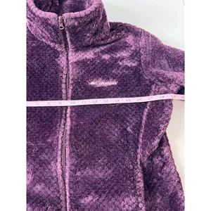 Columbia Sportswear Purple Fleece Jacket Medium Full Zip Sherpa Plush thumbnail 6